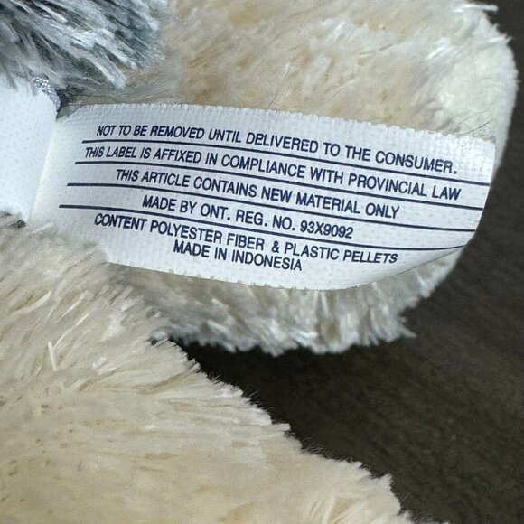 Aurora Flopsie Ludwig The Schnauzer Stuffed Animal Cream Gray Puppy Plush - Picture 9 of 11